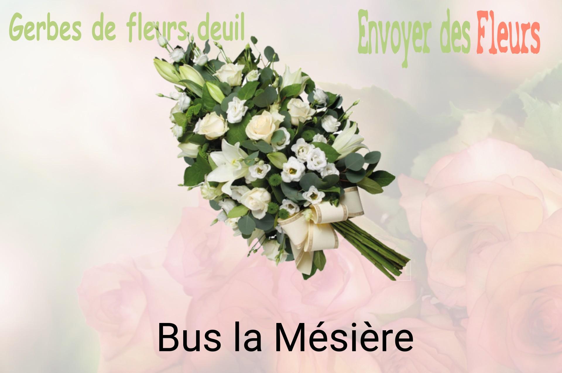 Gerbe de fleurs de deuil livrée à Bus-la-Mésière